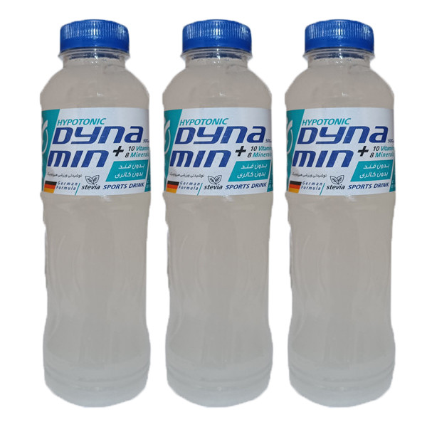 نوشیدنی ورزشی هیپوتونیک با طعم آناناس و نارگیل داینامین - 500 میلی لیتر بسته 3 عددی