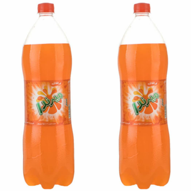 نوشابه گاز دار با طعم پرتقالی میرندا - 1.5 لیتر بسته ۲ عددی