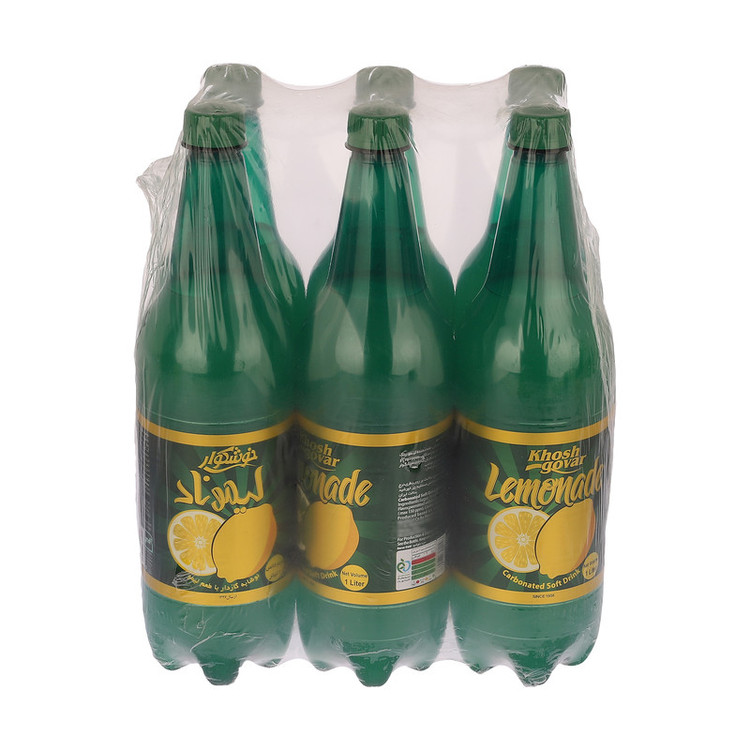 نوشابه لیموناد گازدار خوشگوار - 1 لیتر بسته 6 عددی