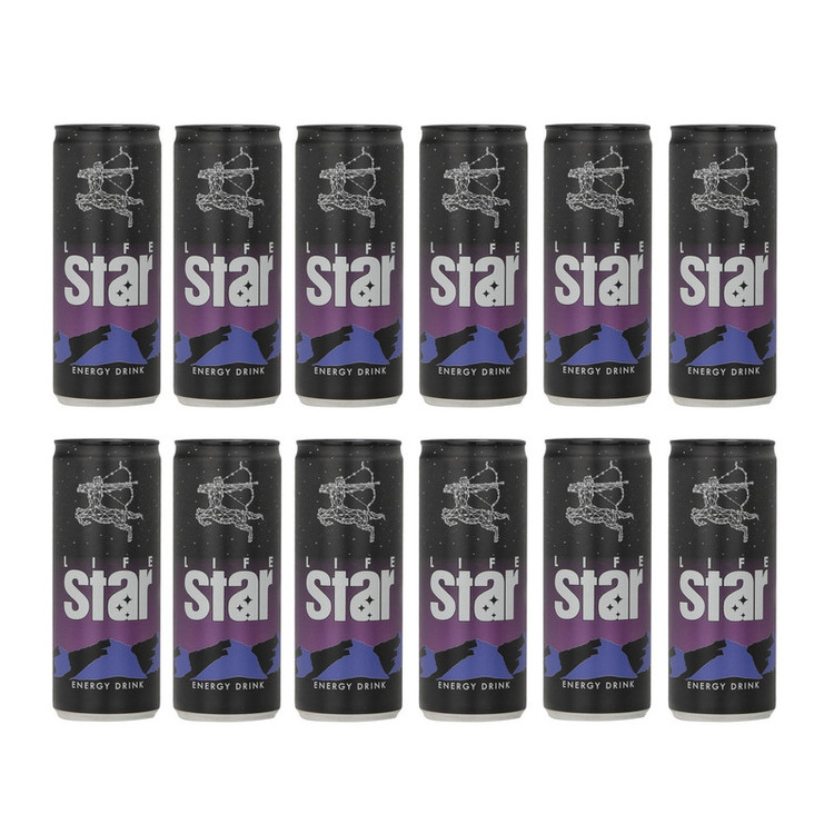 نوشابه انرژی زا لایف استار - 250 میلی لیتر بسته 12 عددی